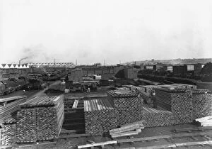 Carriage Building Gallery: Swindon Works Timber Yard, 1928