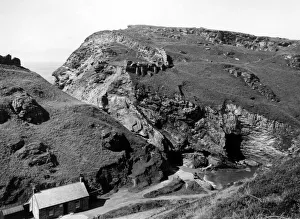 Cornwall Prints: Tintagel Castle Beach, August 1927