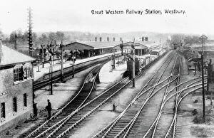 1910 Gallery: Westbury Station and Signal Box, c.1910