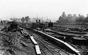 Gloucestershire Gallery: Winchcombe Station under construction, Gloucestershire, 1904