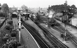 Yeovil Pen Mill Gallery: Yeovil Pen Mill Station looking east towards Castle Cary